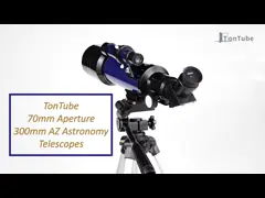 Портативное перемещение ягнится телескоп рефрактора 70x300mm астрономический video