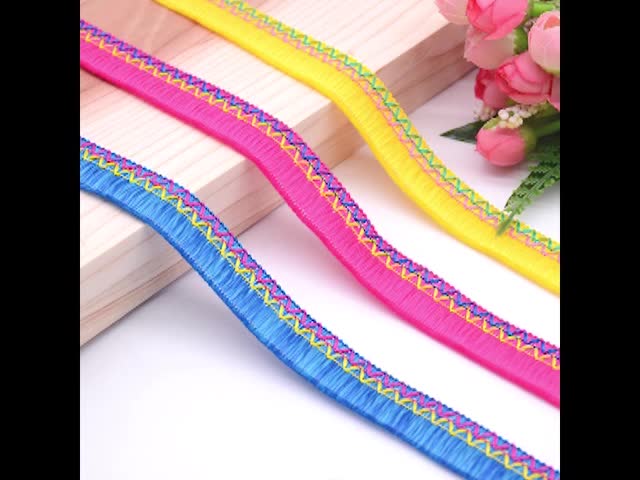 Отделка края Tassel одежды шляпы KJ20003 2cm Ployester видео