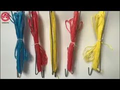 Переплетенный красочный ярус шпагата томата полипропилена для связывать заводы со строкой в саде или поле video