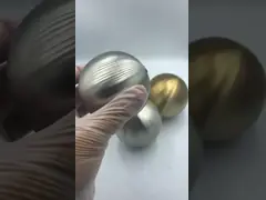 Почищенный щеткой шарик нержавеющей стали сфер металла полости волосяного покрова золотой отполированный неубедительный с гайкой video