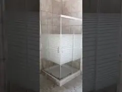 Square Bathroom Sliding Door Shower Enclosures With Cross Striple Glass Decor video