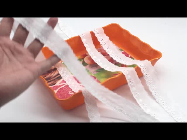 Подгонянная плоская отделка шнурка вышивки 9cm для оформления одежд видео