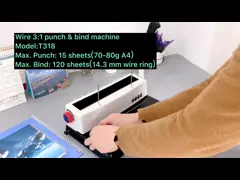 8.47mm Pitch 4mm Hole Twin Wire Binding Machine For A4 Paper