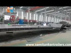 80-100tons front loading low bed semi trailer from china Genron Vehicle