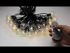 Waterproof RGB 25ft G40 Outdoor String Lights Plastic Bulbs video