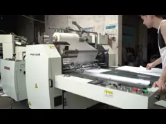 Питаться бумаги двойной машины для производства бумажных ламинатов фильма Bopp сторон ручной video