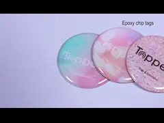 Печатание стикеров купола эпоксидной смолы обломока 30mm CMYK NFC лоснистое video