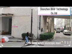 Поляка рангоута портативной машинки 12м поверхность поляка молниеотвода телескопичного ручная поднимаясь крепко анодированная video