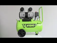 компрессор масла 120L/Min 24L свободный безшумный для инфляции автошины, компрессор воздуха положен мотору индукции меди 1100w video