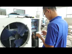 Блоки Hvac крыши горячей воды тепловых насосов источника воздуха 84KW MD50D Freestanding video