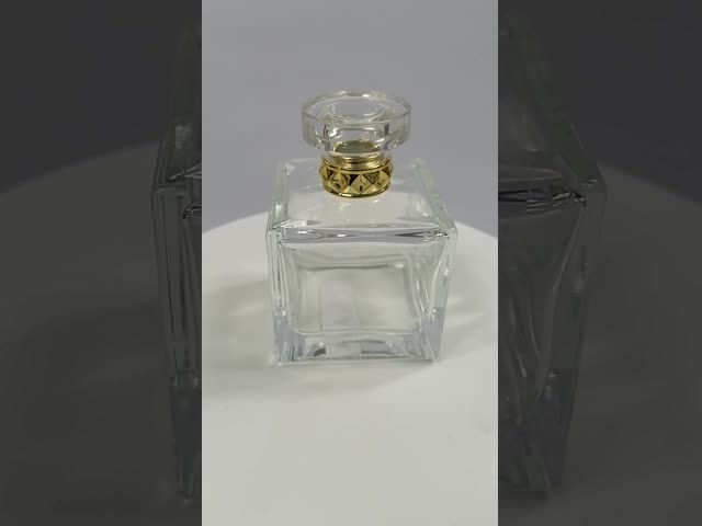 брызги квадрата 100ml стеклянные косметические разливают по бутылкам/многоразовый стеклянный флакон духов с arcylic крышкой