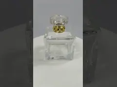 брызги квадрата 100ml стеклянные косметические разливают по бутылкам/многоразовый стеклянный флакон духов с arcylic крышкой video