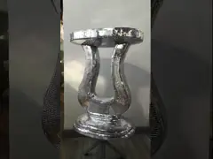 Облегченная стеклянная таблица круглого угла стойки завода постамента мебели стеклоткани video