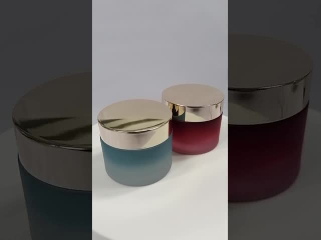 опарникы сливк синего стекла 20g 30g 50g косметические, OEM бутылок сливк стеклянного опарника косметический упаковывая видео