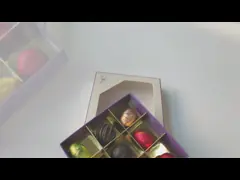 Customized Luxury Handmade Paper Boxes Chocolate Packaging Box with Clear Plastic Window