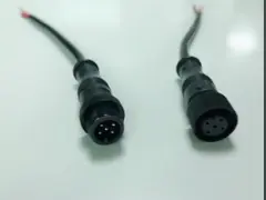 IP68 водонепроницаемый промышленный каучуковый разъем 2 штифта мужской женский Максимальный размер провода OD 6,5 мм 10 мм video