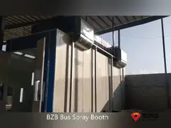 Подгонянная будочка брызг автобуса с вентилятором на верхней бортовой комнате краски вытыхания video