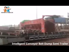 Genron Trailer--Intelligent Conveyor Belt Dump Semi  Trailer Export to Malaysia