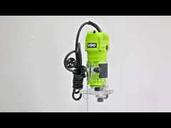 Эргономический медный countertop машины инструмента выпушки маршрутизатора триммера края ламината руки мотора 520W деревянный video