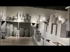 Плантатор бака серых плантаторов цветочных горшков глины баков завода Fiberclay плантаторов больших на открытом воздухе установил баки MGO video