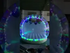 глобуса снега рождества PVC 3M будочка фото шарика глобуса снега 4M большого раздувная video