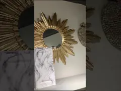 Овальное промышленное зеркало стены стекла мозаики серебра мебели стеклоткани стиля обрамленное video