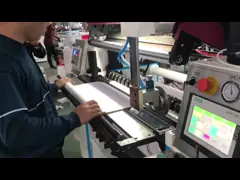 Бумага высокоскоростной собственной личности слипчивая термальная разрезая перематывать машину video