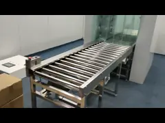 Коробка пропуска ливня воздуха чистой комнаты стальная и автоматический транспортер ролика video