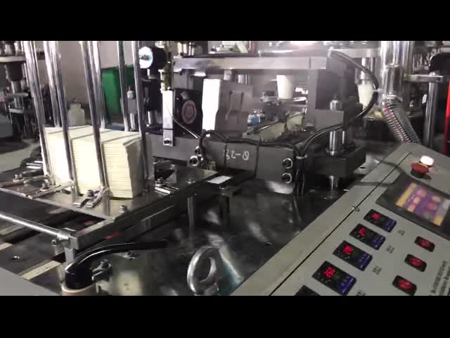 Copo 12oz de papel automático que forma a máquina com eixo vertical