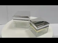 el cosmético de cristal del cuadrado de 30g 50g sacude color de empaquetado y la impresión de la botella poner crema de Skincare diverso video