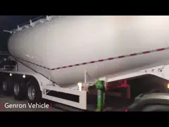 45 m³/Diesel engine air compressor rear Bulk Cement Tanker Semi Trailer Export to Malaysia