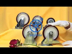 Полиуретан шарнирного соединения 5 дюймов катит рицинус PU ядра нейлона красный европейский катит поставщика YLcaster video