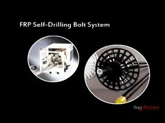 Анкерные болты собственной личности стеклоткани 25mm нагрузки при испытании на разрыв 220kN сверля video