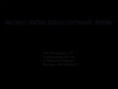 пресса ультразвуковой сваривать множественной станции 4200W роторная для пластиковых частей video