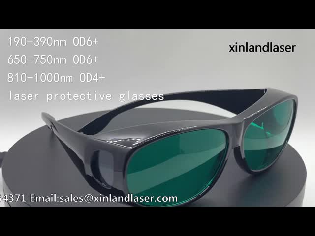 Профессиональные стекла лазера изумленных взглядов безопасности 390nm 750nm OD6+ анти- которые преграждают лазеры для предохранения от глаза удаления волос видео