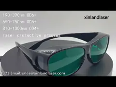 Профессиональные стекла лазера изумленных взглядов безопасности 390nm 750nm OD6+ анти- которые преграждают лазеры для предохранения от глаза удаления волос video