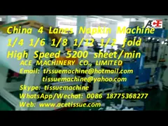 Speedy 4800 Napkins/minute Tissue Napkin Machine With Full Automation Transfer To Packing