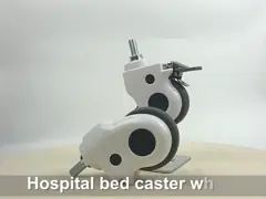 Анти--замотки рицинусов серой TPR кровати винта колеса 5 дюймов оптовые продажи колес рицинуса больничной койки мягкой медицинской молчаливые video