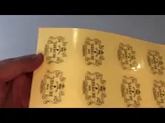 Self Adhesive Customized Printing Clear Gold Foil Stickers Transparent Logo Label