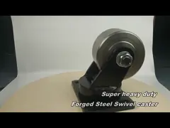 Над 3 тоннами 1000KG рицинус катит колеса рицинуса кованой стали 10 дюймов супер сверхмощные с передним замком video