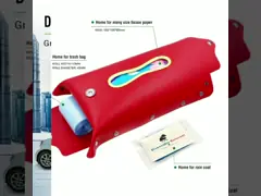 держатель ткани PU держателя ткани кожаный для держателя ткани автомобиля для домашней сумки хранения с салфеткой мешка для мусора пальто дождя video