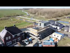 Сталь доски цемента составляет дома с палубой пола video