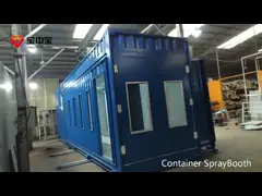 Раздувная будочка краски контейнера будочки брызг для будочки брызг контейнера автомобиля video