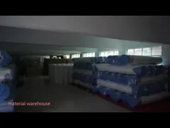 PPE non-woven factory products' raw material warehouse