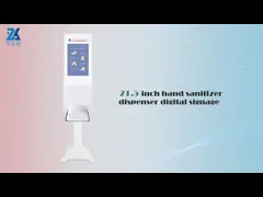 Андроид рекламируя экран медиа-проигрывателя дезинфицирующего средства signage киоска оборудования цифровой с автоматической рукой санируя распределитель video