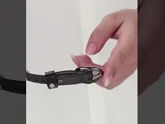 Пояс разделения отверстий 130cm круглой пряжки полный кожаный для пальто video