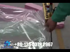 Фильм вливания багинг вакуума ткани отпуска Плы корки нейлона стеклянный вакуумируя video