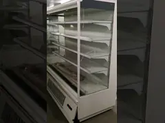 Холодильник дисплея охладителя открытой выкладки супермаркета открытый чистосердечный автоматический размораживает video