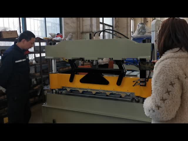 Metal Sheet Curved Roof Panel Rollers Crimping Curving Machine video