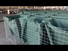 Impregnable Hesco Sand Barrier Galvanized Military Fortification